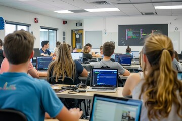 Technology Students Participating in Programming Class