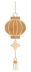 Chinese New Year lantern png gold design element