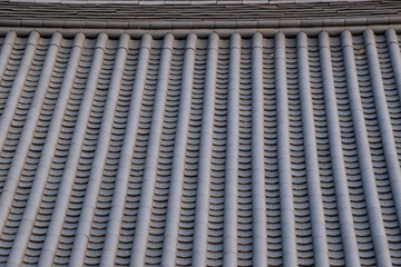 View of Korean style traditional roof