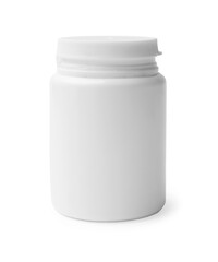 Bottle for vitamin pills isolated on white