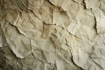 A close-up view of crumpled paper, bathed in soft light, revealing intricate textures.
