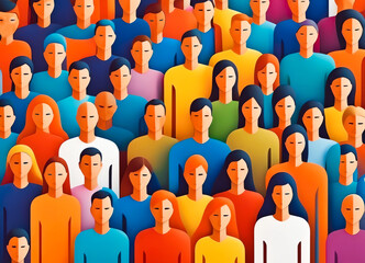 Individuals from various cultural backgrounds World Population Day Concept.