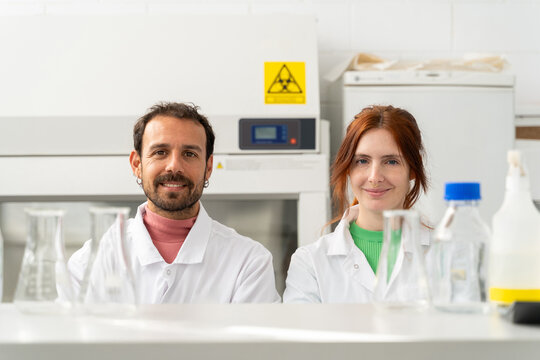 Scientist laboratory happy portrait
