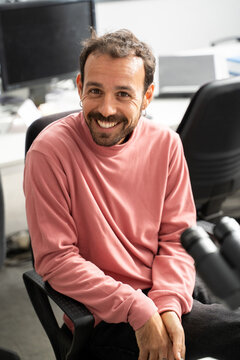 Happy laboratory scientist portrait