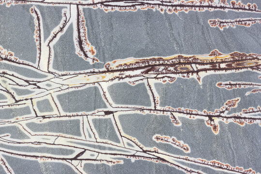 Linear Patterns On A Jasper Mineral  