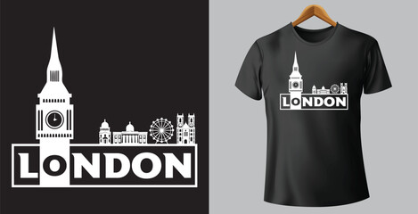 Fototapeta premium London Vector T-shirt Creative Design