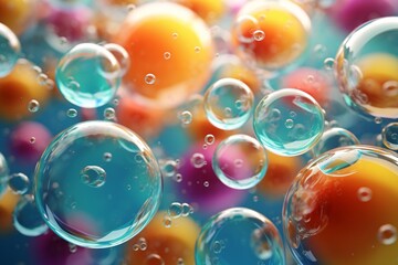 3D Fluid Balls Wallpaper, Reflective Spheres Wallpaper, Colorful Fluid bubbles Background, colorful bubbles, Flying Bubbles Background, Fluid sphere wallpaper, AI Generative