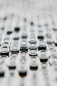 Close-up of Optical fiber cable with glass