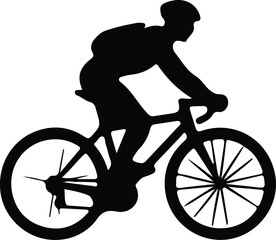 Obraz premium bicycling silhouette