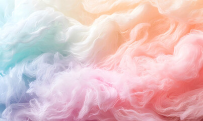 pink and white clouds in the air, Texture of cotton candy, silky fluffy texture