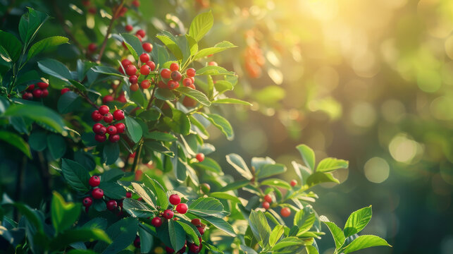 Sunlit European Cranberry bush 