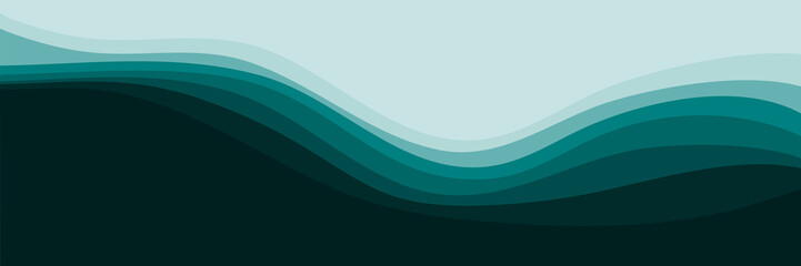 Smooth gradient wave pattern minimalist vector illustration good for web banner, ads banner, booklet, wallpaper, background template, and advertising