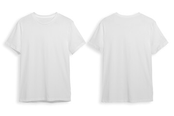 White t-shirts mockup png on transparent background