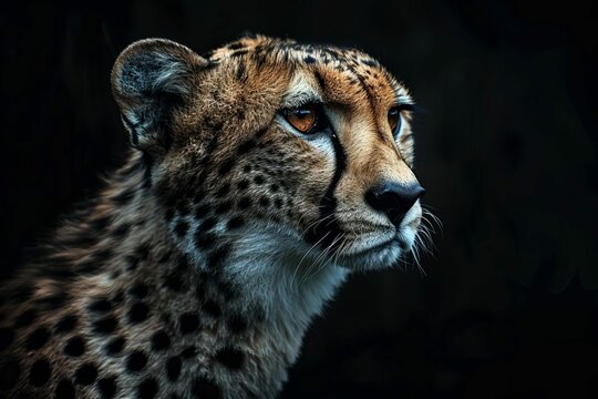 intricate portrait of majestic cheetah wildlife photography