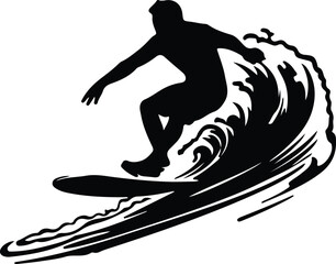 surfing silhouette