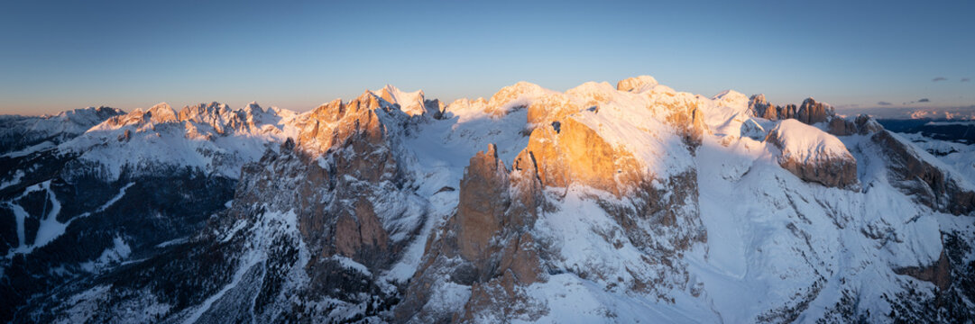 Rosengarten group Gruppo del Catinaccio Aerial