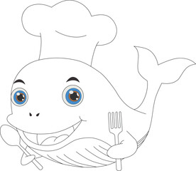 cute dolphin coloring page for kids