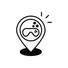 Scuba Diving icon design with white background stock illustration