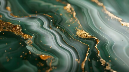 Obraz premium Abstract green paint wallpaper. Detailed stroke of paint.