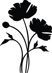 California poppy silhouette