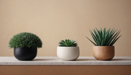 
indoor cacti in decorative pots