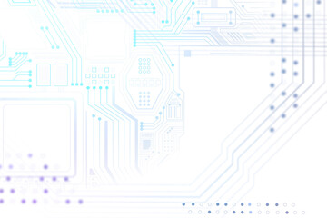 Motherboard circuit technology background png in blue