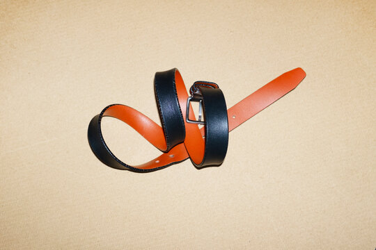 Classic office business style formal belt with hard direct flashlight