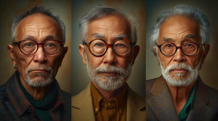Three Men Wearing Glasses: Casual Attire, Group of Friends, Indoor Setting, Smiling Faces, Stylish Frames - cinematic