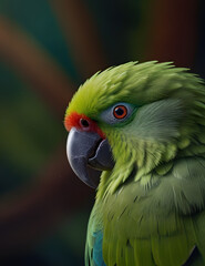 Avian Jewel: Rose-ringed Parakeet's Dazzling Plumage in Hyper-Reality