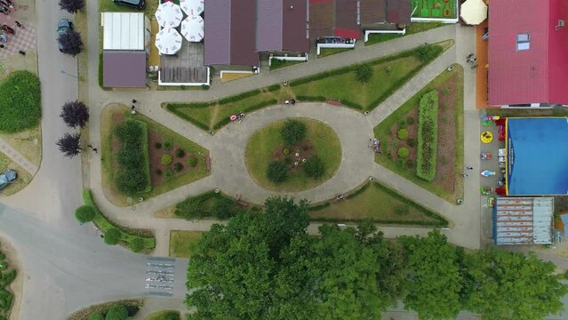Top Down Downtown Lukecin Centrum Aerial View Poland