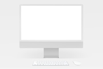 Computer screen png mockup gray digital device minimal style
