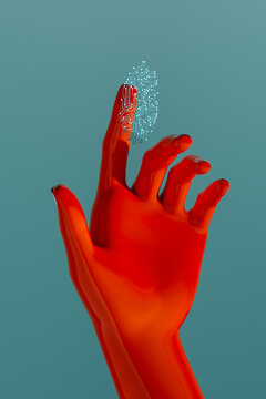 Digital fingerprint of a human hand