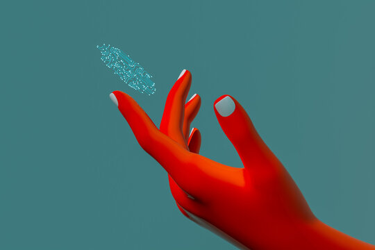 Digital fingerprint of a human hand