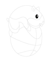 Hamster  coloring page for kids