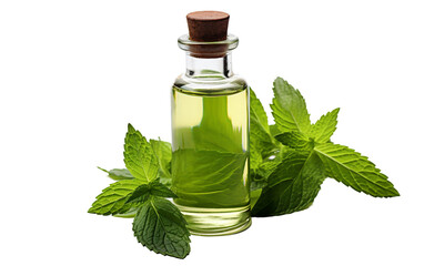 Peppermint Oil and Bottle Isolation