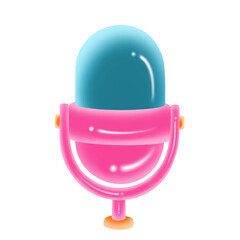 Podcast logo. The microphone icon. Podcast radio icon. Studio microphone with webcast. Audio record concept.