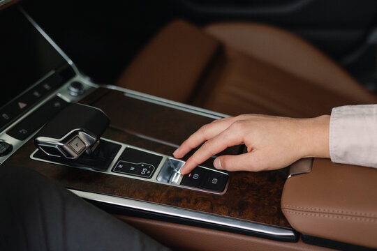 Person dashboard automatic transmission shift details functionality