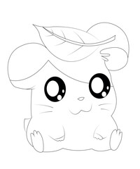 Hamster coloring page for kids