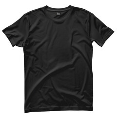 Black tshirt isolated with no background