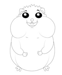 Hamster coloring page for kids