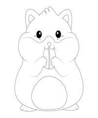 Hamster coloring page for kids