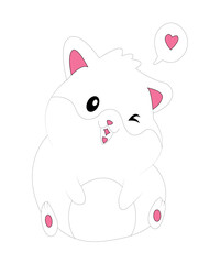 Hamster coloring page for kids