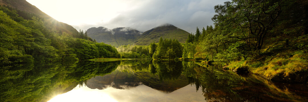 Bidean Nam Bian Moutnain and Glencoe Loch Torren Lochan Scotland