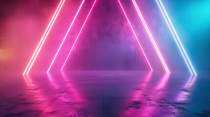 Fototapeta premium Neon Lighting Minimalist background