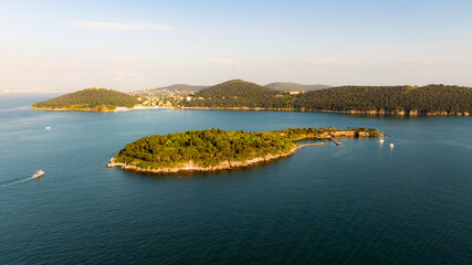 İstanbul Kaşık Island Drone View