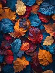 Fototapeta na wymiar The colors are vibrant and lifelike, adding to the realism of the leaves 8K , high-resolution, ultra HD,up32K HD