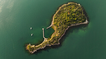 İstanbul Kaşık Island Drone View