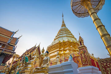 Buddhist Temple Wat Phra That Doi Suthep, Thailand, architecture of Asia