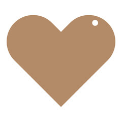decorative vector tag, heart shaped label. Price tag template.