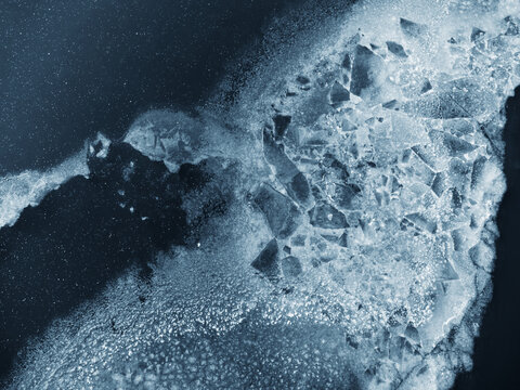 Abstract winter texture background lake
